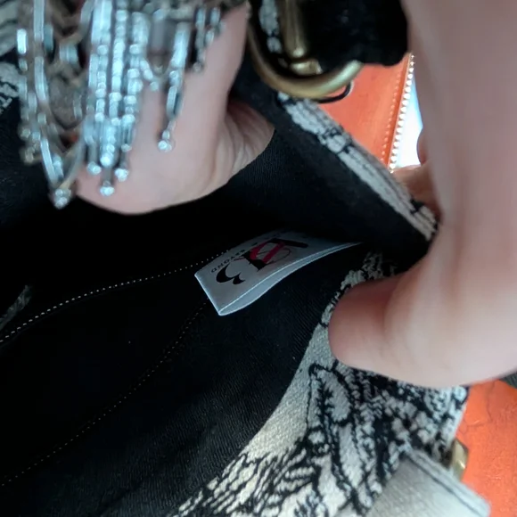 America & Beyond Forbidden Handbag Embellished Butterfly On Jacquard Fabric - Picture 6 of 8